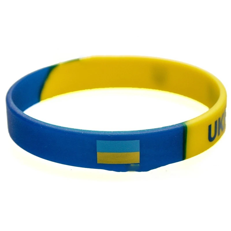 2022 America Russia National Patriotic World Rubber Wristband Gifts Fan Souvenirs Unisex Silicone Band Ukraine Flag Bracelet