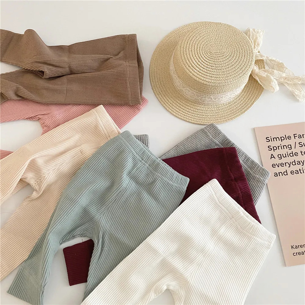 Wholesale Baby Toddler Unisex Striped Trousers Boy Girl kids Children knitted Trousers Pants