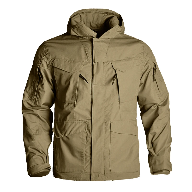 HAN WILD China Supplier men outdoor softshell M65 solid Windproof jacket for wholesale
