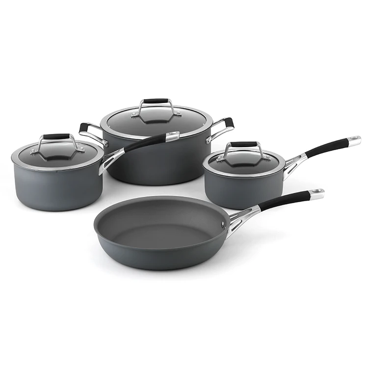 
Titanium Aluminum Stainless Steel Pot Cookware Non Stick Frying Pan Kitchen Cookware Set 
