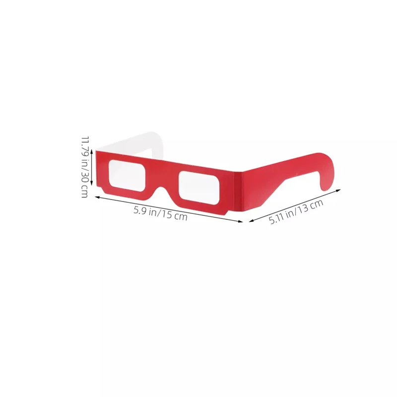 Portable Cyan 3D Paper Glasses for TV Movies Games & Real Cinemas Party Novelties Cardboard 3D Gaming Gear
