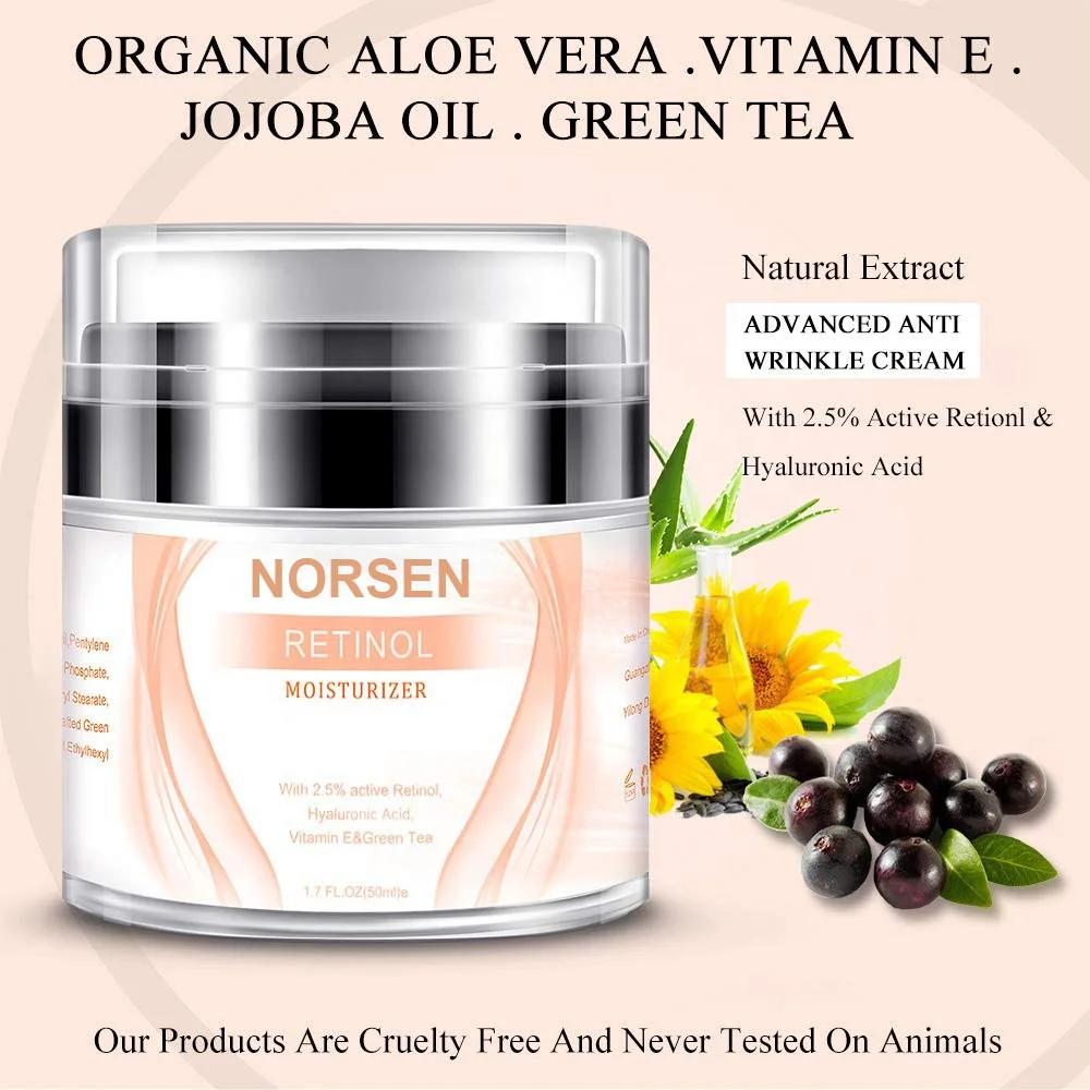 Private Label Natural Organic Face Moisturizer Anti Wrinkle Moisturizing Retinol Face Cream