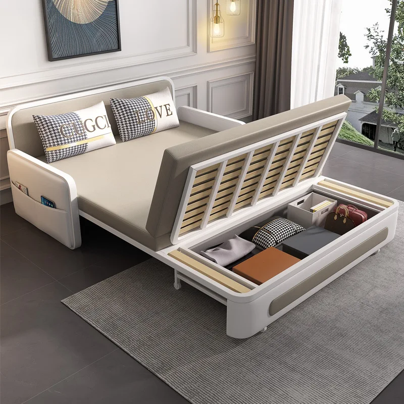 New Product Cheap Cum Sofa Come Bed Wooden Folding 2 In 1