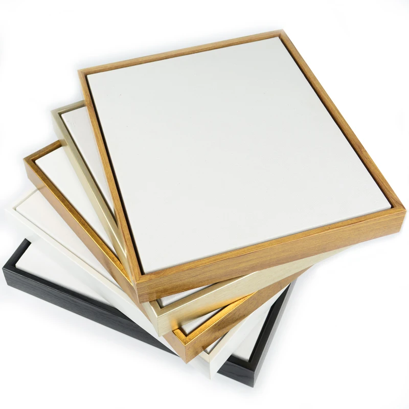 Custom Wholesale PS Floating Canvas Frame oil picture frame L shape 3.5cm thick  simple blank canvas frame