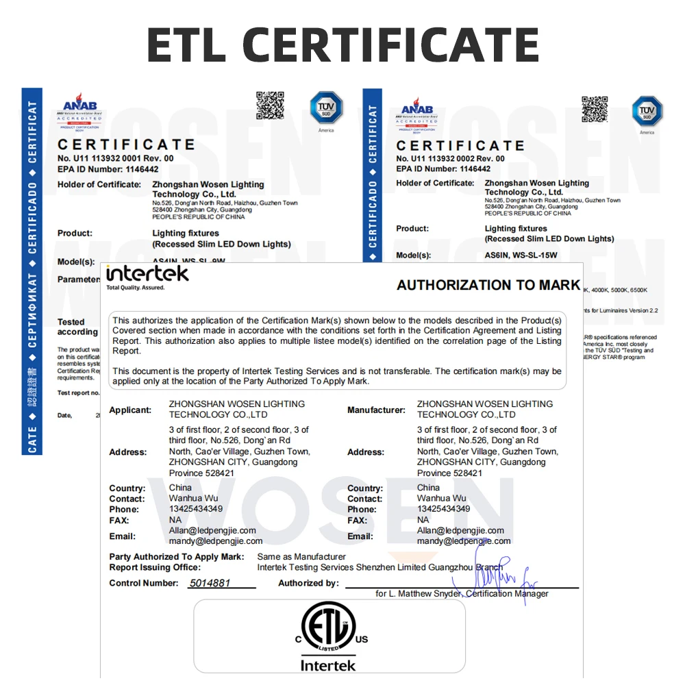 ETL  Energy Star listed intertek 6 Inch 15w 1200lm 6500k ultra slim canless led recessed ceiling lights