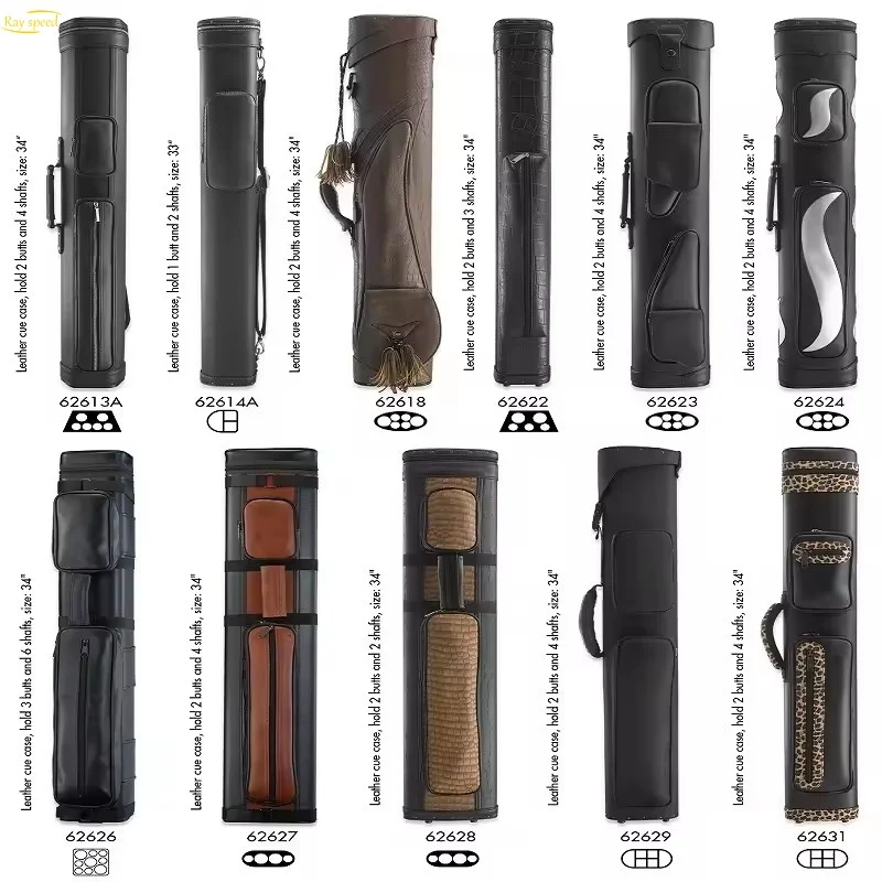 Rayspeed Hot Selling Fashionable Durable 2x2 Billiard Cue Case Hold 2 Butts 2 Shafts Pool Cue Billiard Stick Carrying Case Bag