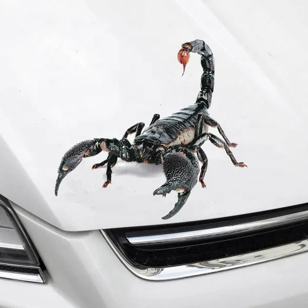 Waterproof 3D Animal Car Sticker Print Lizard Spider Scorpion Car Window Bumper Body Decal Sticker