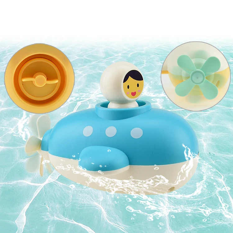 Пластиковая заводная подводная лодка, Детская подводная лодка для ванной, плавающая подводная лодка для купания, заводная подводная лодка для купания, игрушки для детей