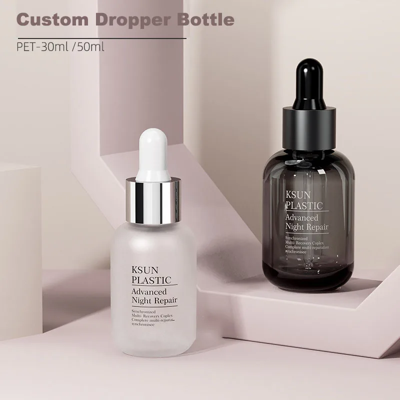 Luxury Products Skin Care Premium Cosmetic Hair Serum Plastic Oil 50ml 30ml Dropper Bottle Pipette Bottles BJ27