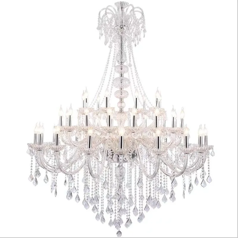 Decorative large hotel lobby project wedding chandelier decoration crystal outdoor lighting luxury lampadario cristallo lustre