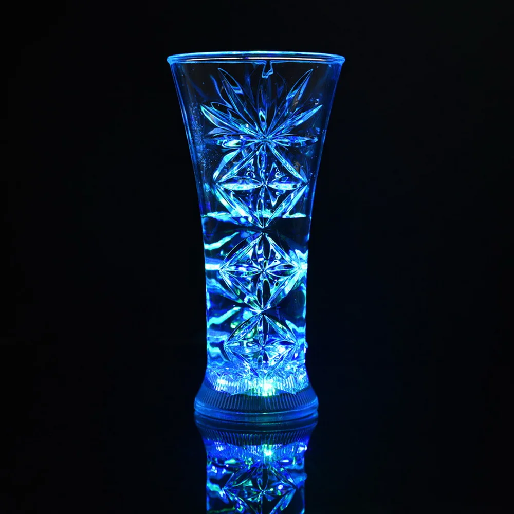 Novelty 400ml led flashing shot glass cup home use cola