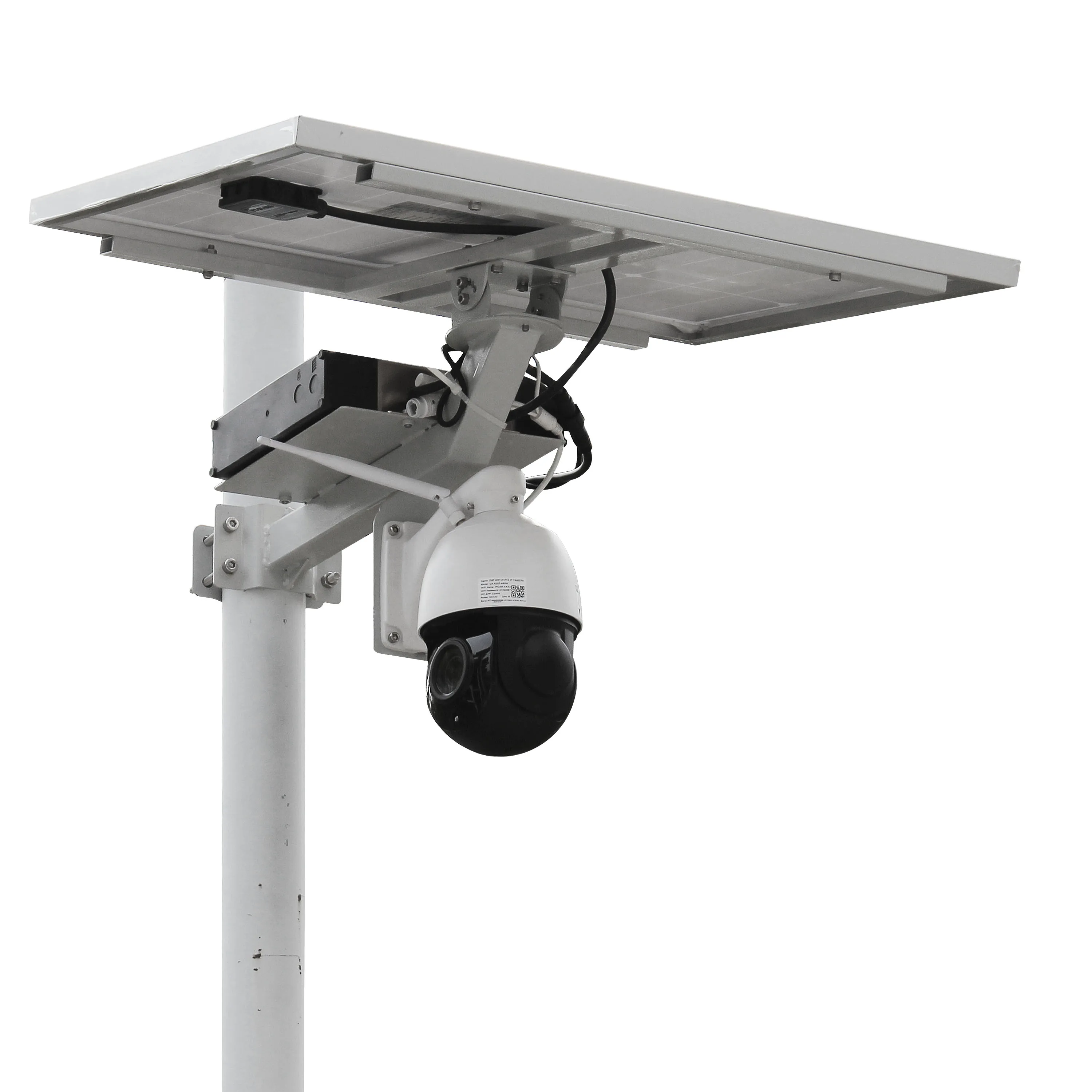 Wifi Network 80W Solar CCTV Camera for Monitoring with 12V 36Ah Lithium Battery