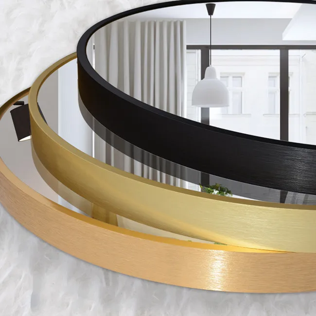 Wholesale Home Decoration Circular Special-shaped Metal Aluminum Mirror Frame