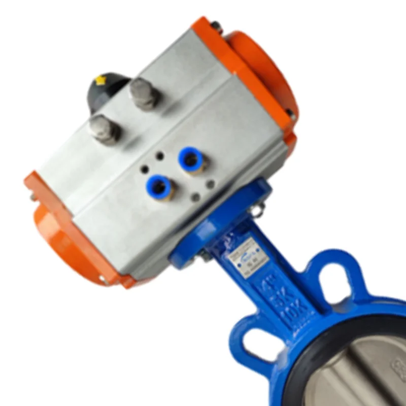 Best Design Factory Direct Sales Pneumatic Wafer Butterfly Valve Rubber Soft Seal