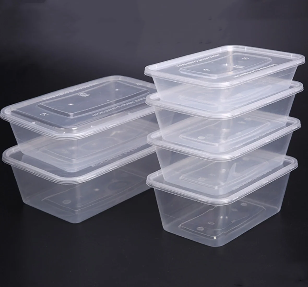 Takeout Food Containers 150 pack Rectangular Plastic Food Storage Bento Boxes Reusable BPA Free Food Prep Storage Containers