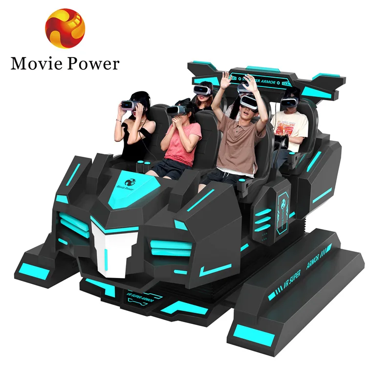 Theme Park Immersive 9d Vr Game Machines 6 Seater Roller Coaster Cinema Simulator VR