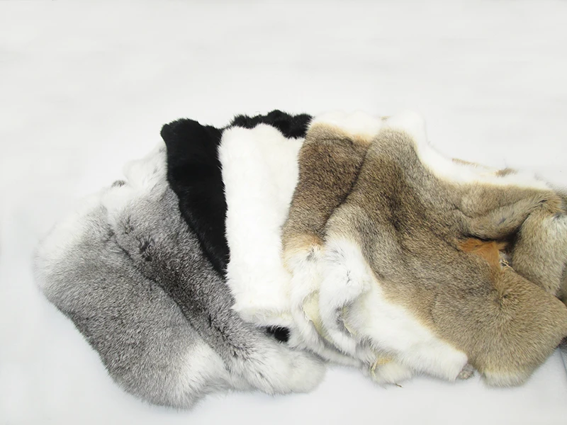 Wholesale Customized Normal Size Natural Brown Hare Rabbit Fur Skins Soft Full Real Rabbit Fur Pelt