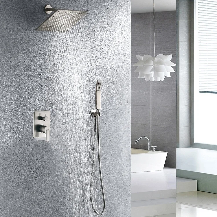bathroom shower system concealed wall mounted shower set hidden mixer 2-way two way function economic