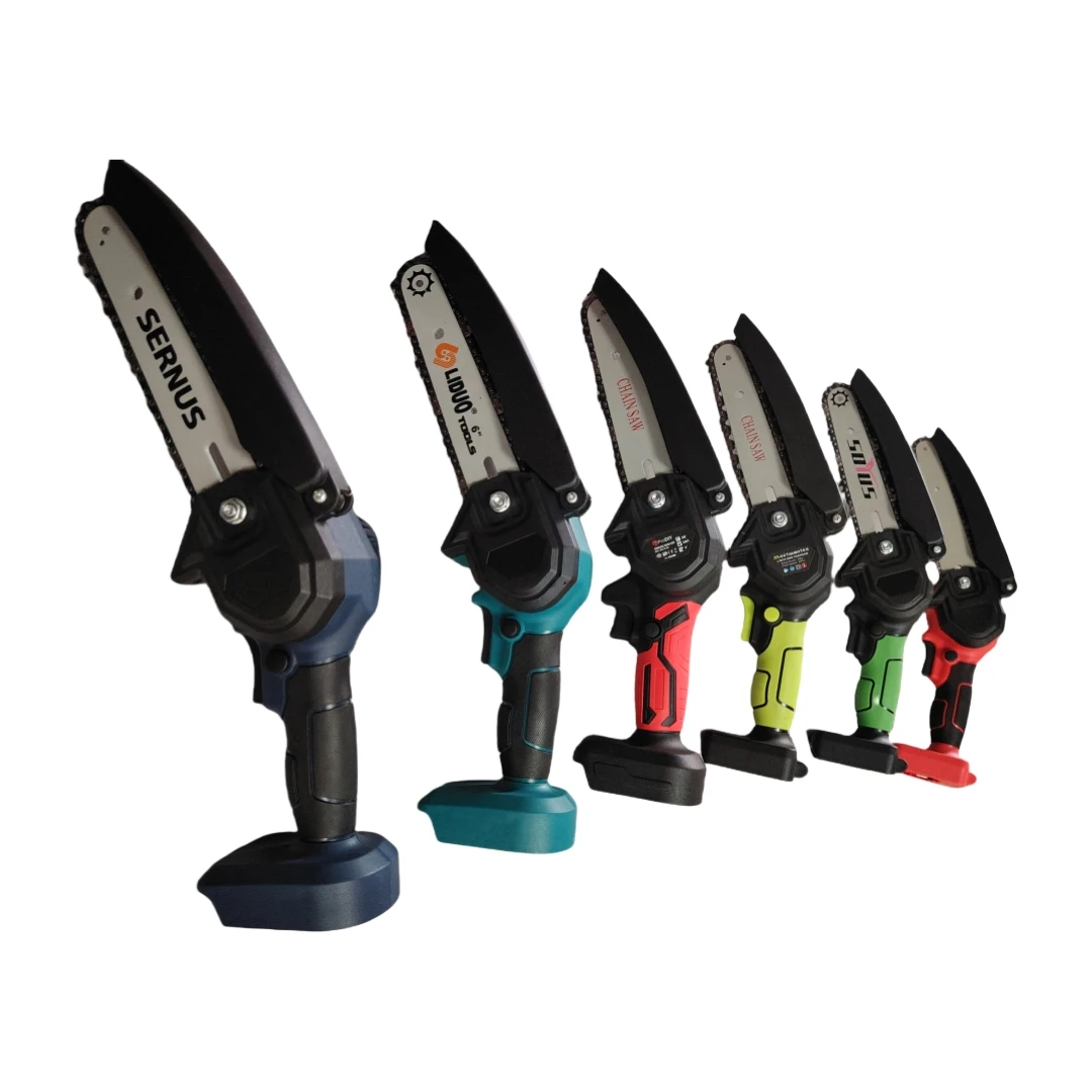 4 Inch Lithium Battery Chainsaw Portable Cordless Mini Electric Chain saw Power Saws Pruner Shears Battery Lithium Chainsaws