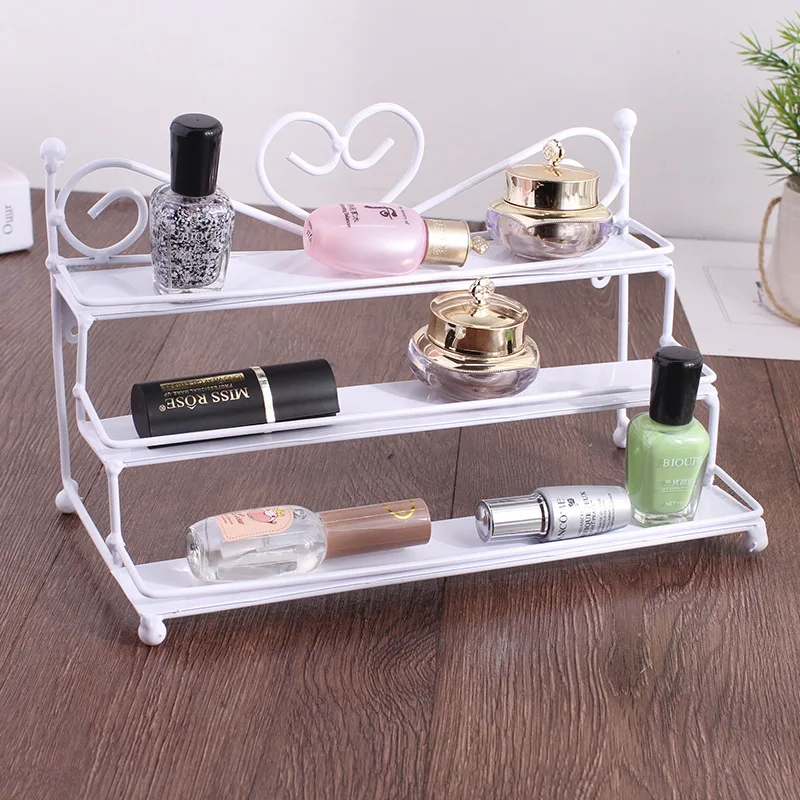 Buy 3-tier  Metal Makeup cosmetics Nail Polish Organize display stand Racks case products