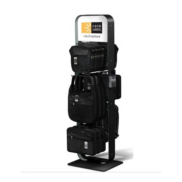 custom luxury shop floor metal hanging hand bag display rack  retail shop bag  display stand