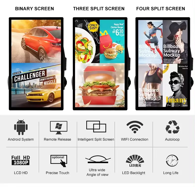 LCD Advertising Backpack Waterproof Walking Billboard Mobile Control Display Screen Backpack With Battery