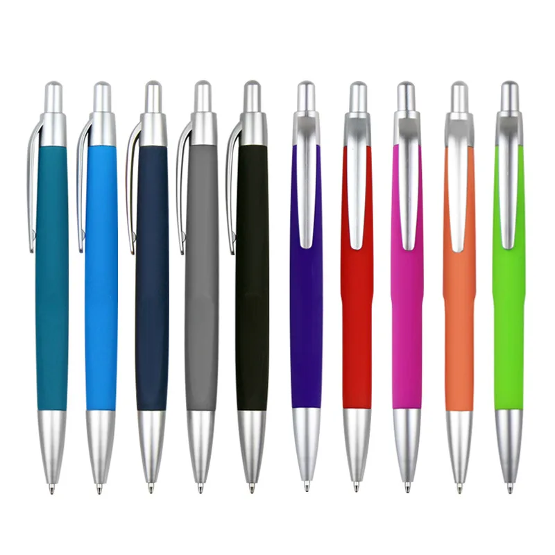 Promotional Cheap Assorted Colors Plastic Ball Pen with Customized Logo
