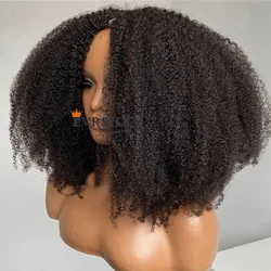 Glueless Mongolia Afro Kinky Curly U Part Wigs 100% Human Hair 100% Unprocessed V Shape Afro Curl None Lace Wig Full 250Density