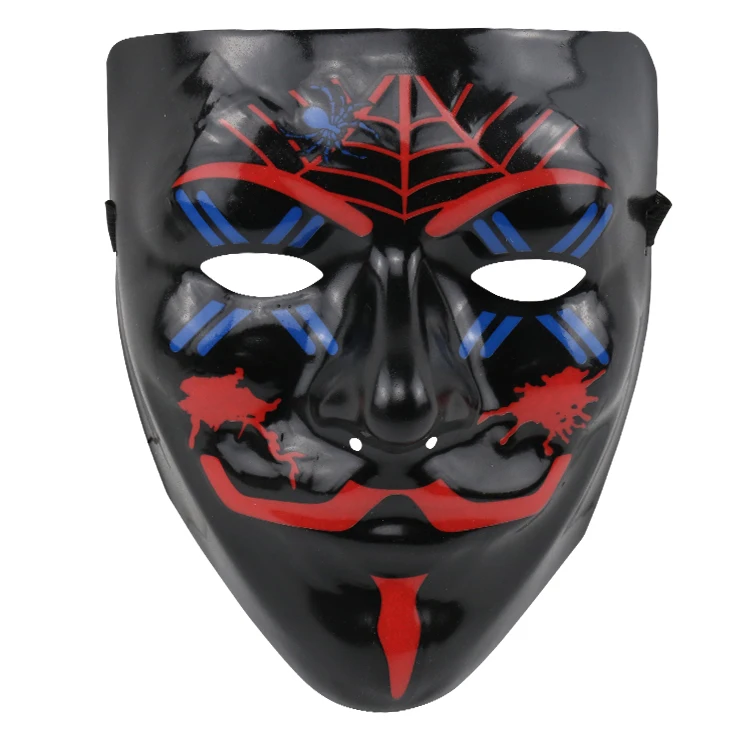 
2021 Amazon Hot Sale Halloween EL Wire Mask LED Rave Party Mask for Cosplay And Halloween 