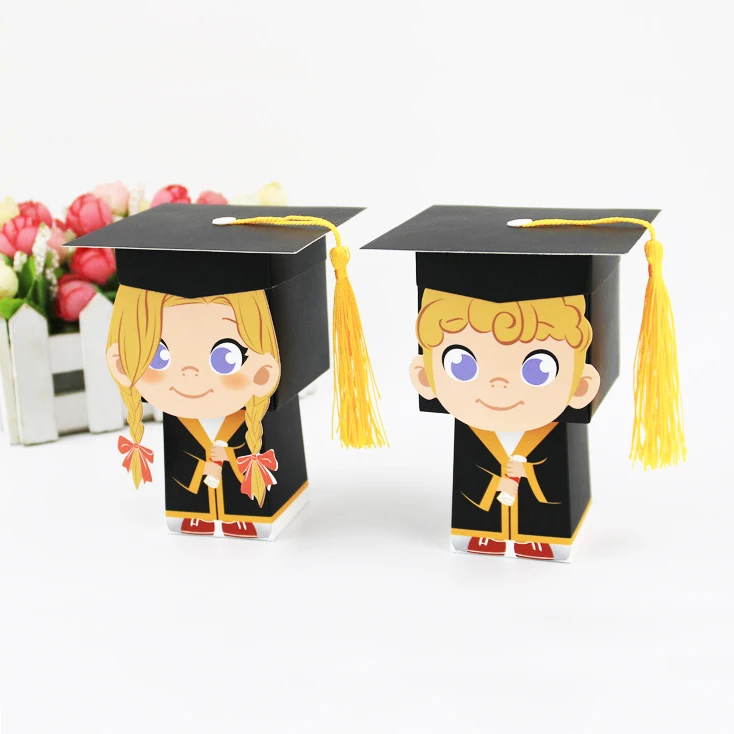 Bachelor party gift graduation celebration doctor hat box doctor hat candy box paper stereo trencher  box