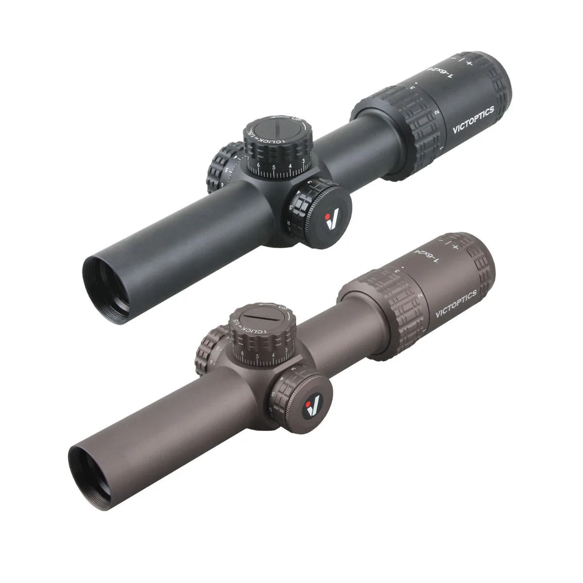 Victoptics S6 1-6x24 Compact 6x Scope Black/Burnt Brown Two Scope Color to Choose w/ Zero Reset & Turret Lock