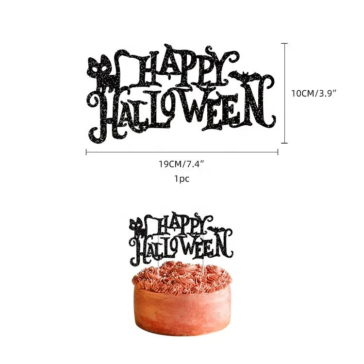 Umiss Paper Halloween Party Decoration Supplies include Bat Banner Bat Pumpkin Paper String Customization Balloons Cake topper