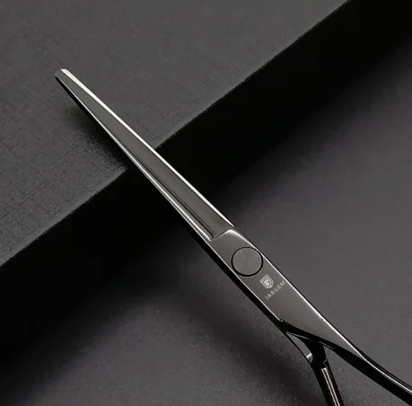Customized small size barber scissors hair scissors black coated hairdressing scissors in 5 inch