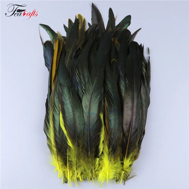 Wholesale 30-35cm Natural Colorful Plumes Rooster Tail Feather For Crafts Carnival Decoration Costumes Hats