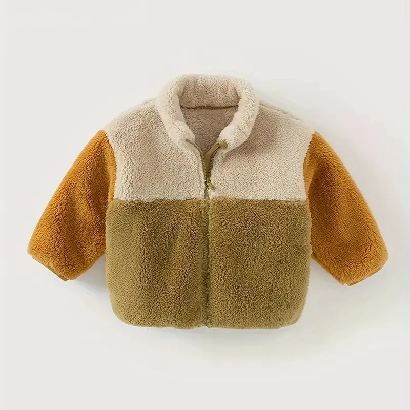 Kids teddy fleece jacket custom Zip Up Teddy Coat kids Sherpa Jacket winter children clothes warm kids Teddy Bear Fleece Coat