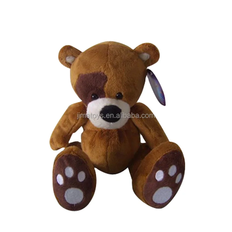 Мягкий плюшевый коричневый Мишка JM7296 с большими ногами