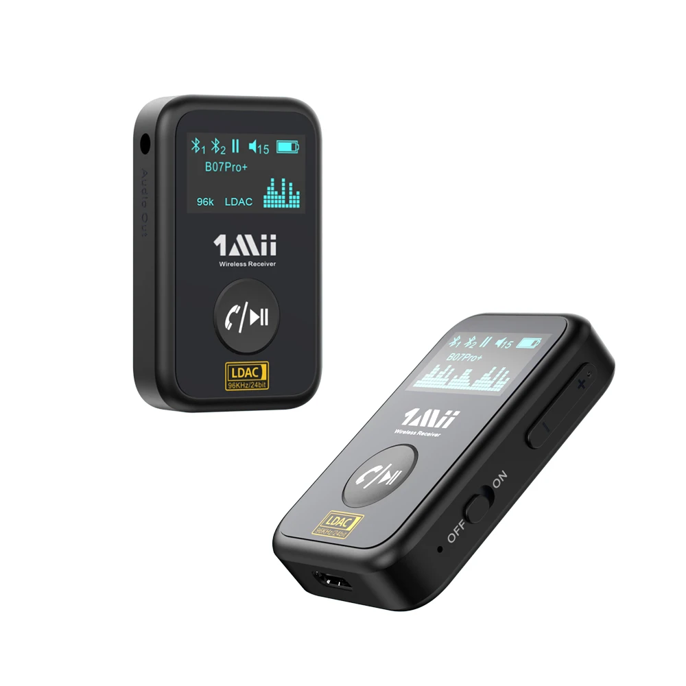 1Mii QCC5125 Best 24Bit Lossless HiFi Bluetooth 5.1 Audio Adapter 20 Meters LDAC Stereo Music Receiver for Car/Amplifiers