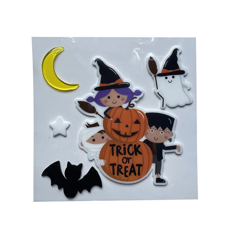 Halloween Jelly stickers car windows Mirror Sticker For Holiday Decoration