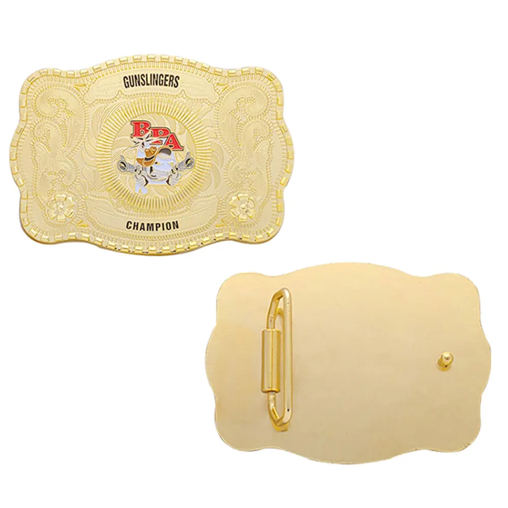 Custom Low Price 3D Design Personalized Western Cowboy Gold Metal Men Belt For Man