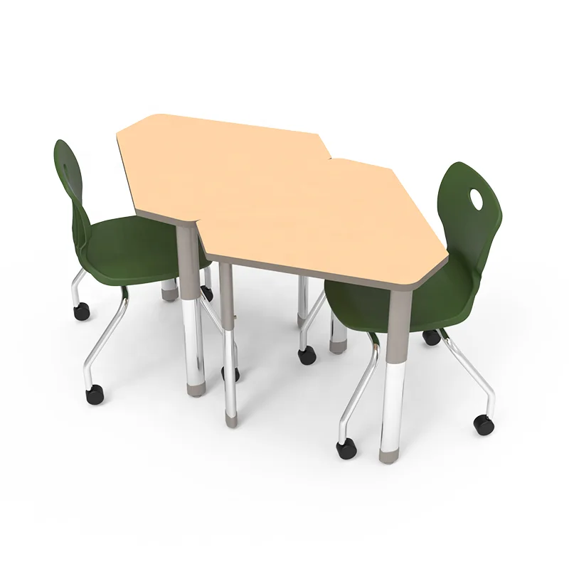 cheap classroom wood triangle side table for student