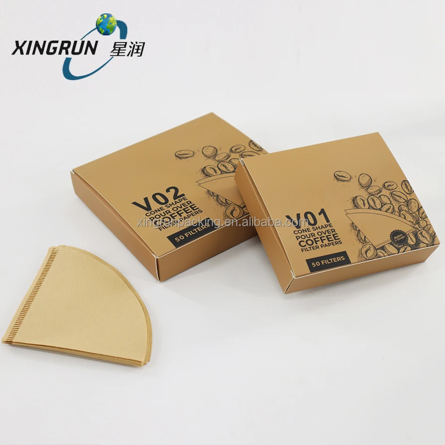 Usesoon new arrival fan sector shape pour over coffee filter paper 101 102 104 bleached and bleached cold brew