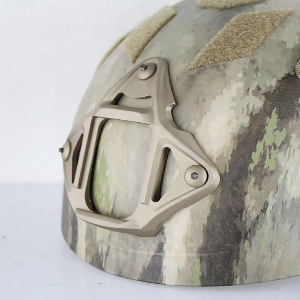 Tactical CNC Skeleton NVG Mount Adapter Shroud for ACH MICH OPS-CORE FAST Helmet fits L4G24 Action Camera Pvs-17