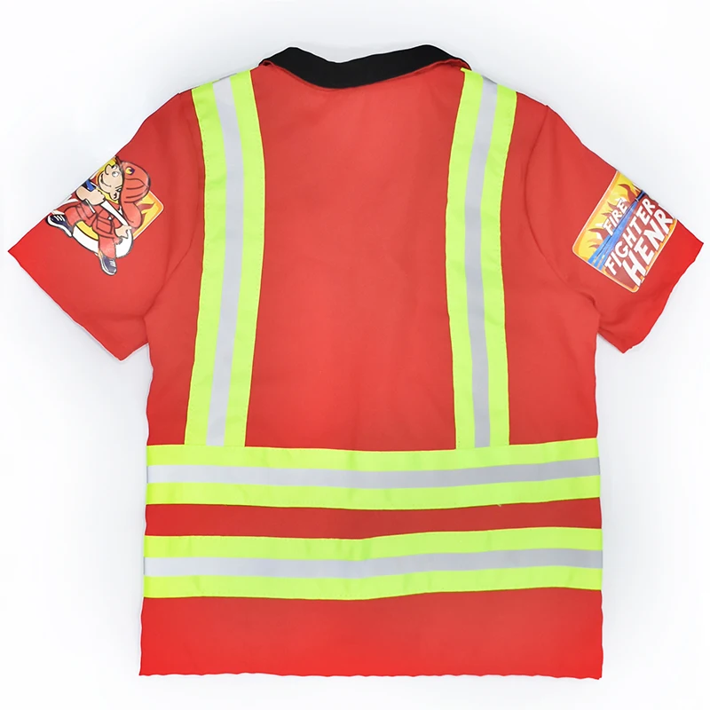 Halloween Carnival Role Play Kids Fireman Costume Set Firemen Uniform Boys Firefighter Suit Costume
