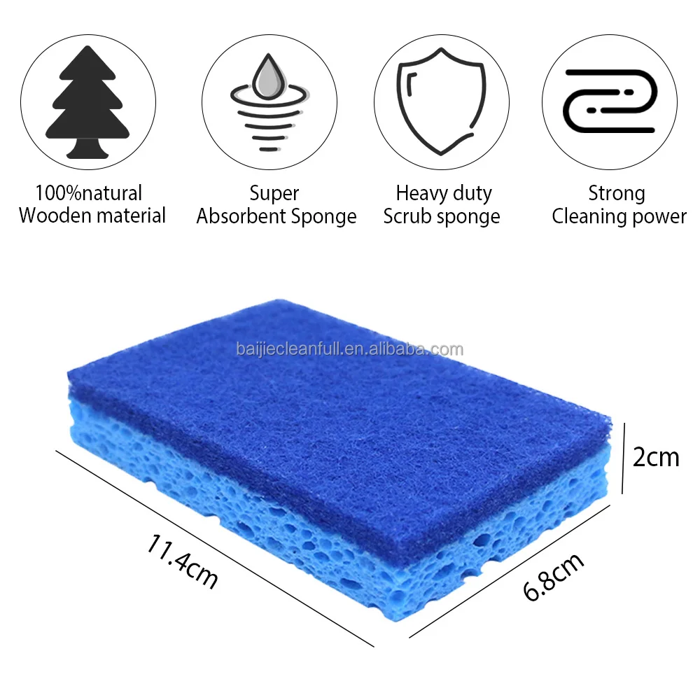 Cellulose Sponge Wholesale Biodegradable Sponge Kitchen Cellulose Sponge Scouring Pad Cellulose
