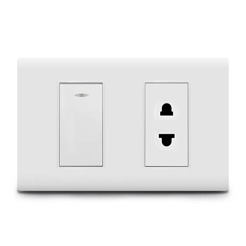 Common Mechanical Good Quality American Standard Australian Standard Wall Switch And Socket Electric Interruptor Light Switch