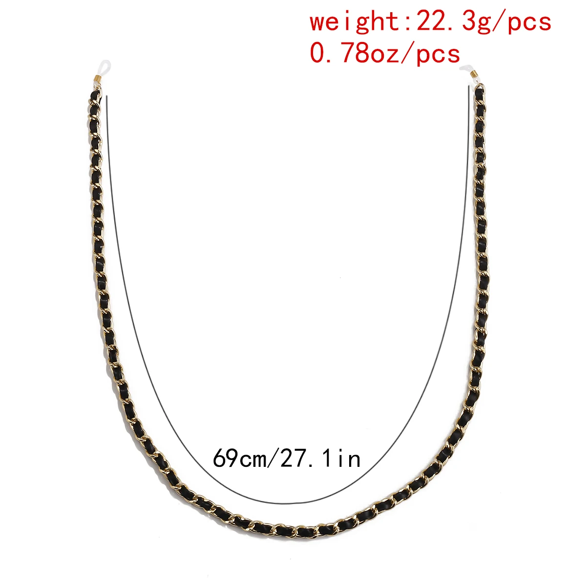 SHIXIN Fashion Glasses Chain Women Flocking Cloth Holder Rope Reading Double Cross Eye for
