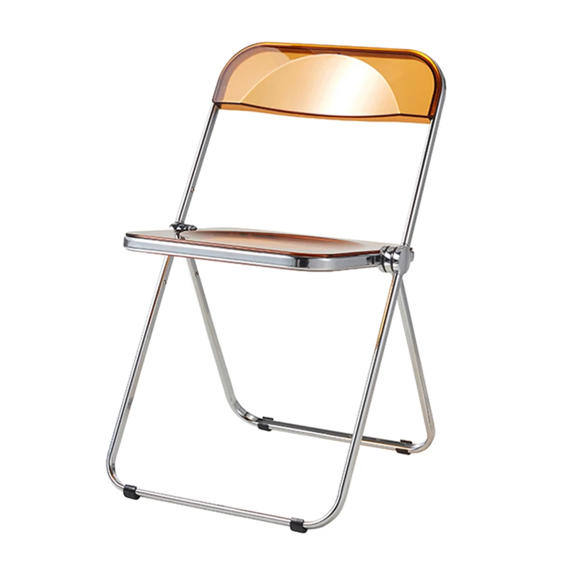 Cheap wholesale home furniture modern plastic crystal design folding dining chair with metal frame