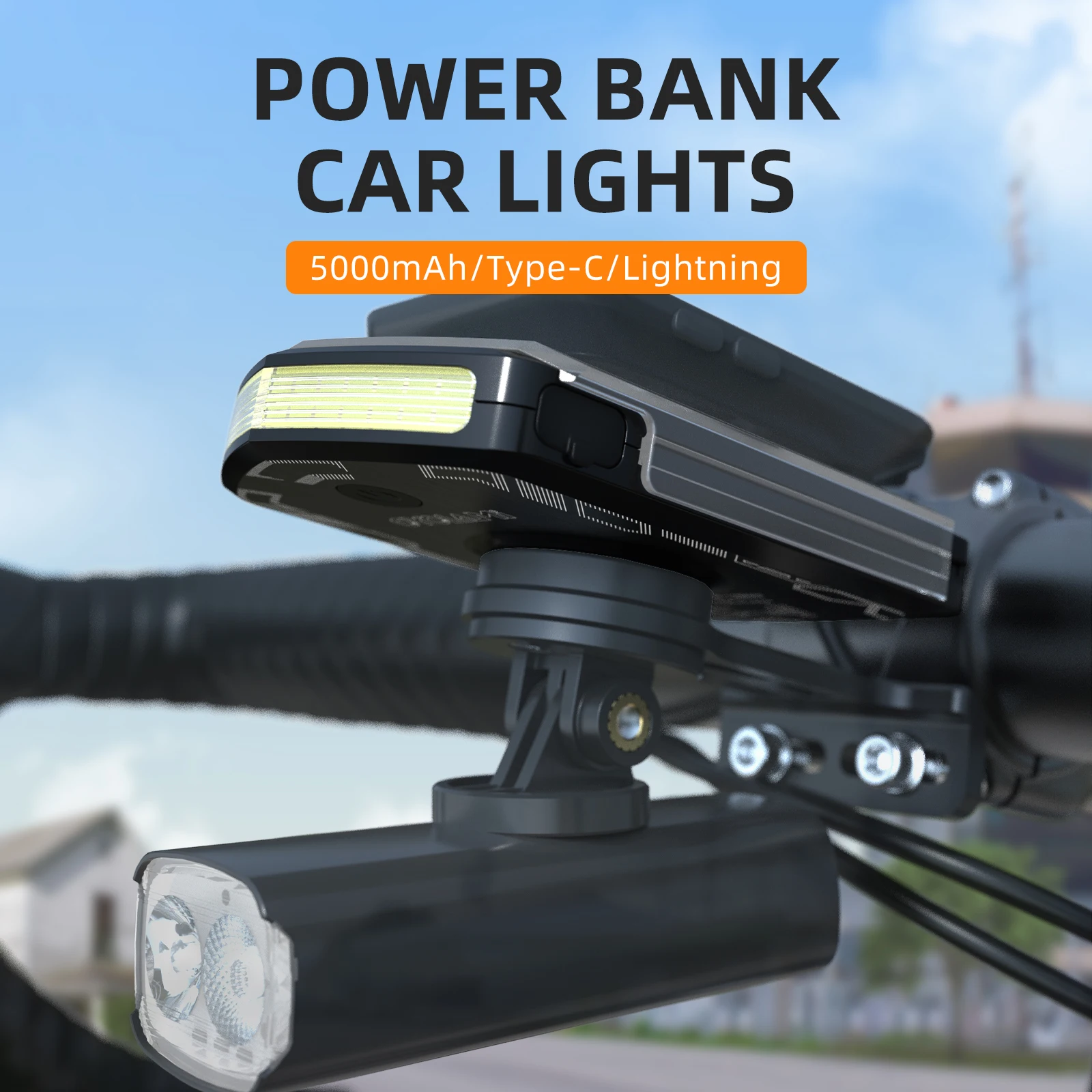 CYCLAMI Daytime Running Light LED Compatible with iGPSPORT XOSS Garmin Bicycle Computer Bike Safety Side Visibility Headlight