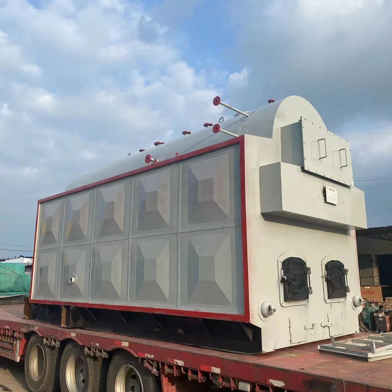 Price DZH 1 2 3 4 5 6 ton Waste Wood Firewood Log Timber Fired Industrial Horizontal Hand manual feeding Steam Boiler for sale