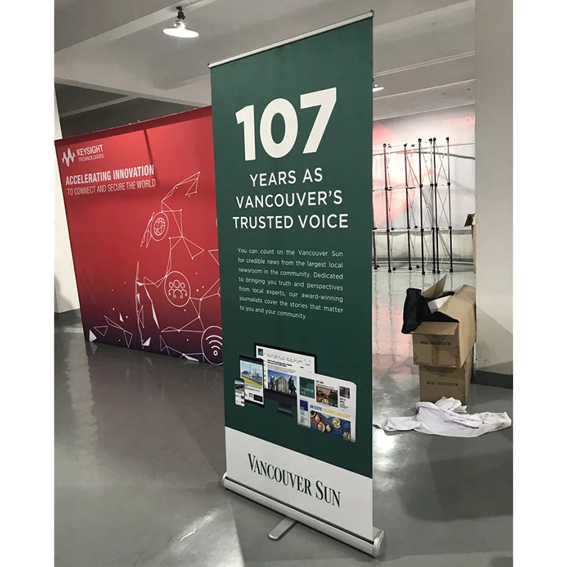 Portable Trade ShowChina Connectable Pull Up Printed Retractable Advertising Roller Roll Banner Display Stand